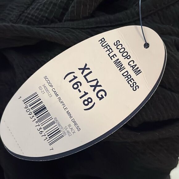 NWT Scoop Women’s Waffle Knit Ruffle Mini Dress, Size XL - Picture 7 of 8